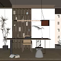Modern study 3d model