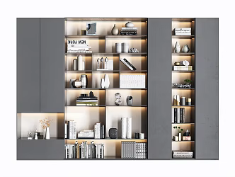 Modern Bookcase Storage Rack 3d model