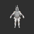 Armored Game And Movie Character 3D Model With Helmet And Shoulder Plates