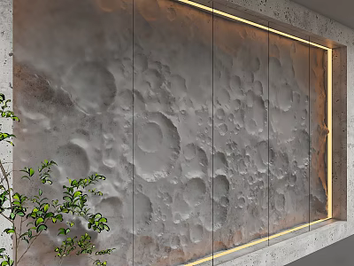 Modern background wall 3d model