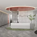 Modern Reception Office Reception Area 3d model