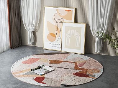 Modern Round Carpet model