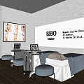 BIBO Vaster Beauty SPA Interior With Massage Bed Equipment And Beauty Posters