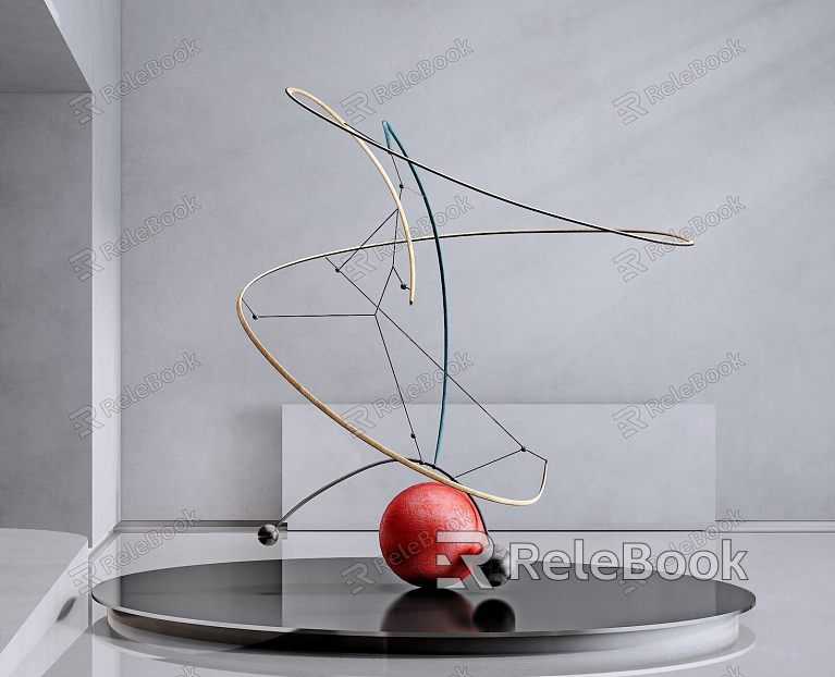 Modern art installation pendulum model