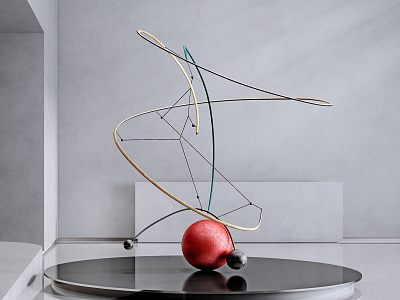 Modern art installation pendulum model