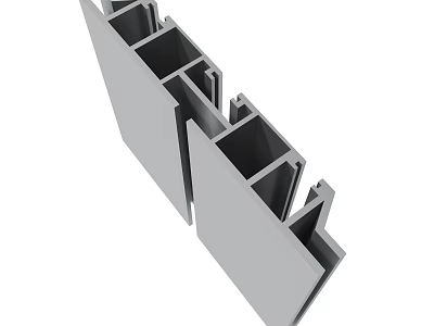 Modern Industrial Aluminum Structural Profiles With Interlocking Design And Durable Build 3d model
