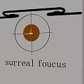 Surreal Focus Wall Decor With Modern Clock And Golden Frame Design
