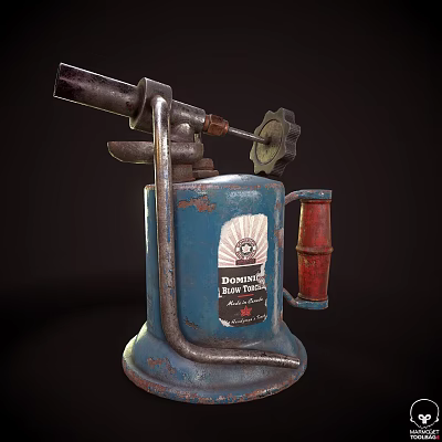 chemical weapons fire extinguisher equipment retro fire extinguisher 3d model