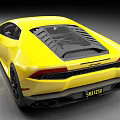 Yellow Lamborghini Sports Car With Sleek Modern Body Design And Black Alloy Wheels