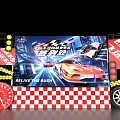 Racing Themed Photo Spot Featuring Revenge Rush Billboard Caution Tape Tire And Speedometer