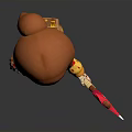 Cartoon Style Character With Orange Hair Yellow Hoodie Red Axe And Red Shoes