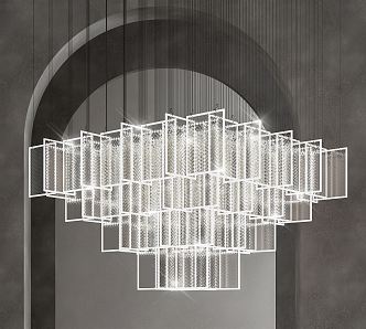 Modern Crystal Chandelier Decorative Crystal Chandelier 3d model