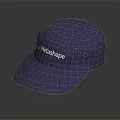 Blue Hat with Small Blue Dots Pattern and VelaShape Logo on Front 3d model