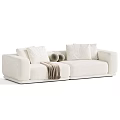 Modern Plush Upholstered Double Seater Sofa With Throw Pillows And Multiple Custom Color Options