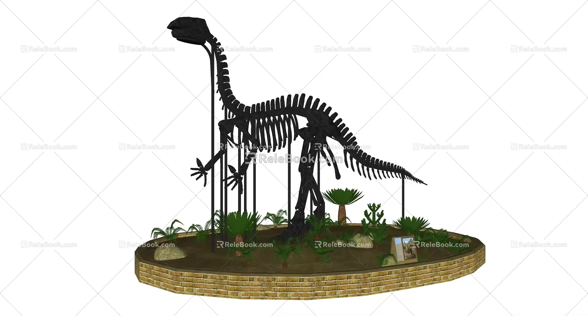 Fossil Dinosaur Bones 3d model