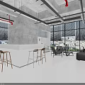 Modern Bright Public Office Area With Large Conference Table Ergonomic Chairs And Cozy Lounge Space