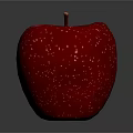 Juicy Fresh Red Apple With Water Drops On Shiny Smooth Surface