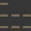 Six Brown Stone Arch Models Arranged in Two Rows with White Background