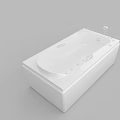 Sleek Modern White Bathtub With Chrome Faucet And Smooth Surface 3d model