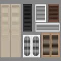 Various Colored Louvered Panels And Vent Covers With Different Designs