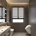 Modern Light Luxury Bathroom With Smart LED Mirror Vanity Built In Storage And Warm Ambient Lighting