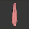 Pink Long Dress With White Polka Dots And Matching Pink Shawl