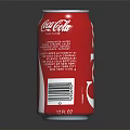 Red Coca Cola Can With Silver Pull Tab And White Logo On Dark Background 3d model