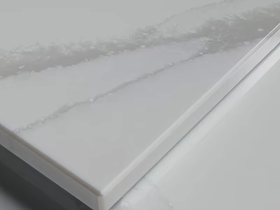 White Marble Slab With Veined Texture And Smooth Surface For Interior Design 3d model