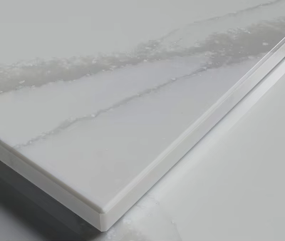White Marble Slab With Veined Texture And Smooth Surface For Interior Design 3d model
