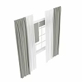 Green Thick Curtains And White Sheer Curtains With Indoor Window Blinds Letting In Light
