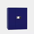 Secure Blue Double Door Storage Cabinet With Electronic Combination Lock 3d model