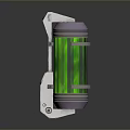 Space Astronaut Life Support Medical Device With Green Cylinder And Red Cross