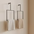 Cream wind towel rack 3d model