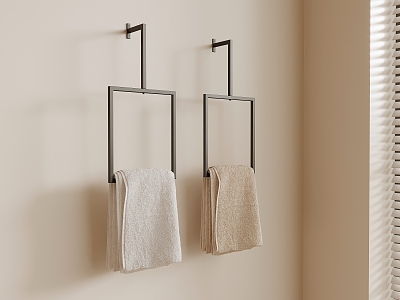 Cream wind towel rack 3d model