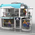 LEGO Toy Building Blocks Shop Building Shop House 3d model