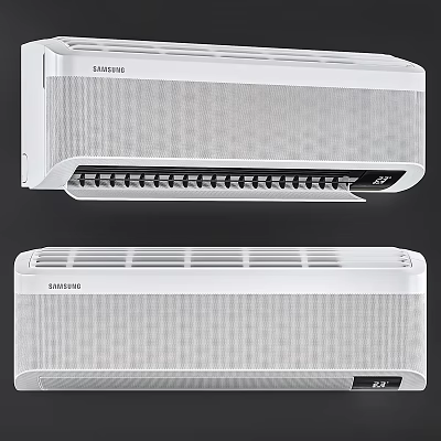 Samsung Air Conditioner Fan White Wall Mounted With Modern Sleek Design 3d model