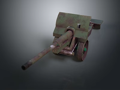 Industrial LOFT Artillery Earth Gun Pirate Gun Vintage Gun 3d model