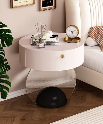 Acrylic Headset Perfume Aromatherapy Alarm Clock Book Bedroom Ornaments Bedside Cabinet Green Plant Potted Plant Flower Pot Chandelier Hanging Painting Carpet Pillow 3d model