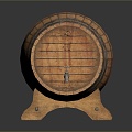 Wooden Barrel Beer Barrel Wine Barrel Water Barrel 3d model