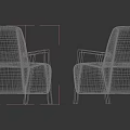 Modern Accent Chair with Dark Wood Arms Light Gray Fabric Upholstery Contemporary Design
