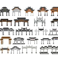 Various Traditional Chinese Memorial Archways With Different Architectural Styles And Structures