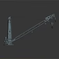 Industrial Heavy Duty Crane With Metal Boom Structure Hook And Base