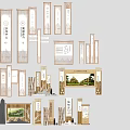 Traditional Wooden Signage For Scenic Area Featuring Directional Boards And Informational Pillars