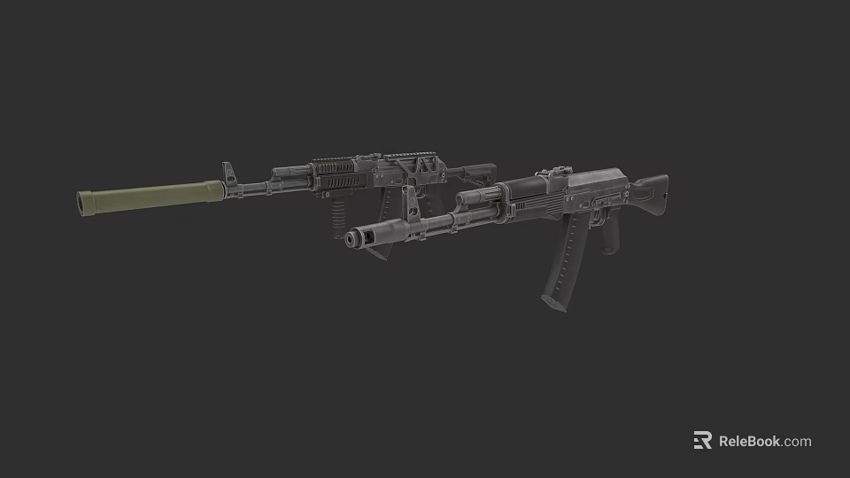 Detailed 3D Models of Two Modern Weapons with Firearms Design Features 3d model 