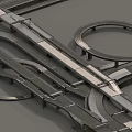 Modern Complex Multi Level Highway Interchange With Loop Ramps And Concrete Structure 3d model