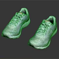 Light Blue Mesh Running Shoes With White Black Sole And Red Tongue