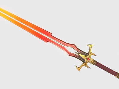 Long Sword Science Fiction Long Sword Magic Weapon Fantasy Sword 3d model