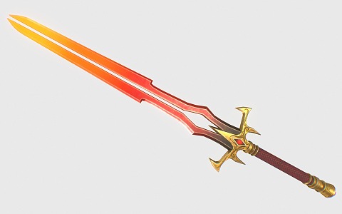 Long Sword Science Fiction Long Sword Magic Weapon Fantasy Sword 3d model