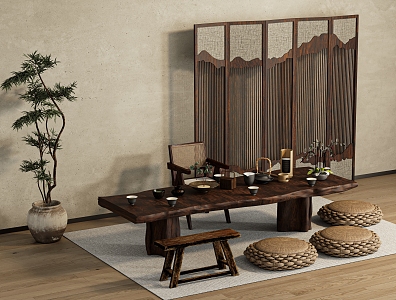 New Chinese Tea Table 3d model