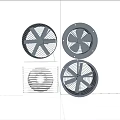 Various Styles of Air Conditioner Fans in Black Silver and White Designs for Home Use